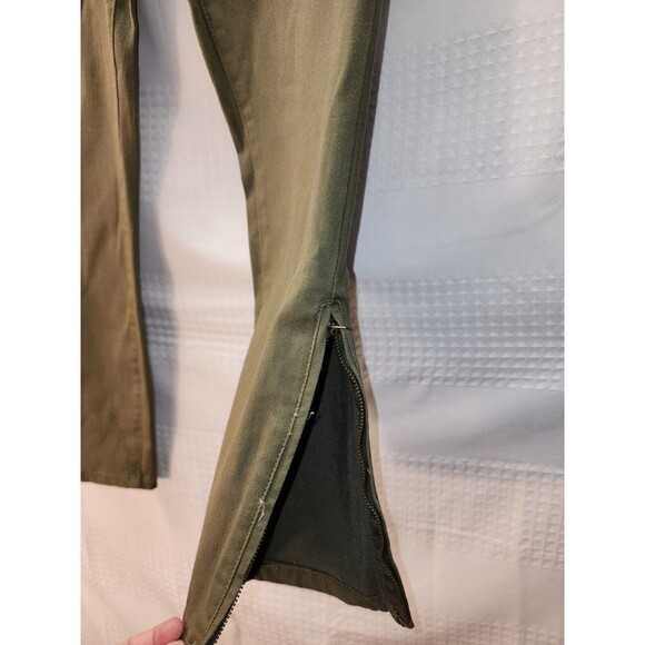 Social Standards Pants Womens Sz 2 Army Green Logan Utility Zipper Ankle - Picture 4 of 12